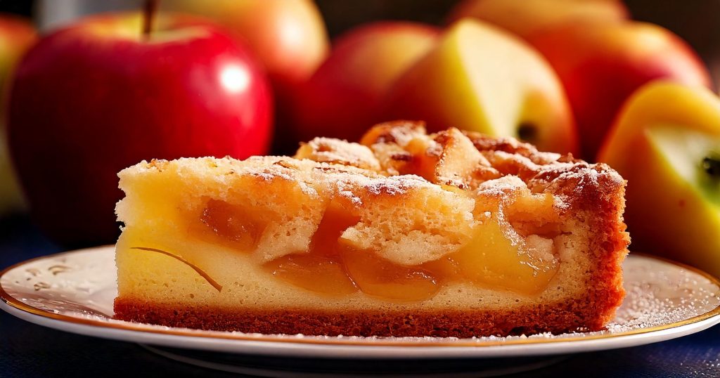 Part de gâteau sans sucre à la pomme pour bébé